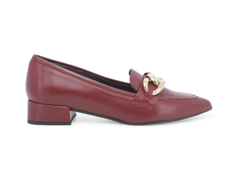 Melluso Donna Mocassini a Punta Tacco Basso Tomaia Pelle Bordeaux V5329D-232591